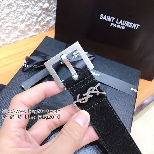Saint Laurent女士皮帶 聖羅蘭2020新款YSL古金原版開模金扣腰帶  jjp1243